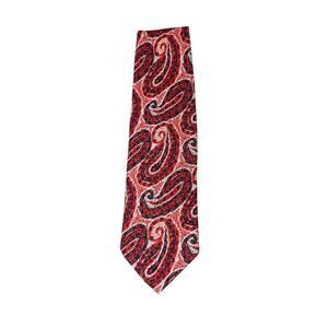Vintage Corsair Mens Tie Red Paisley Professional Corporate Office Necktie